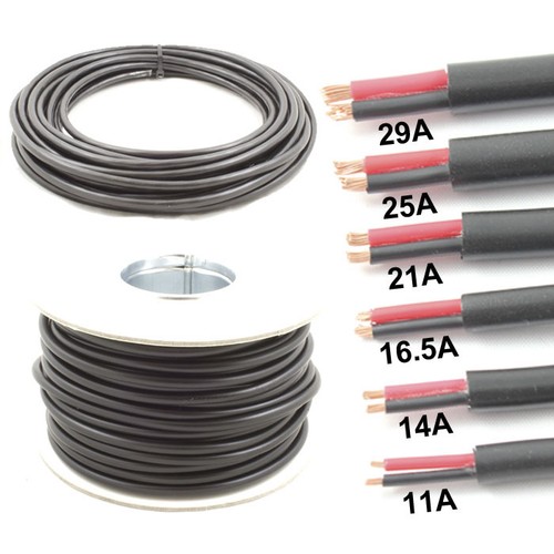 Rundes doppelkabel adrig 12v - rundes, 2-adrig