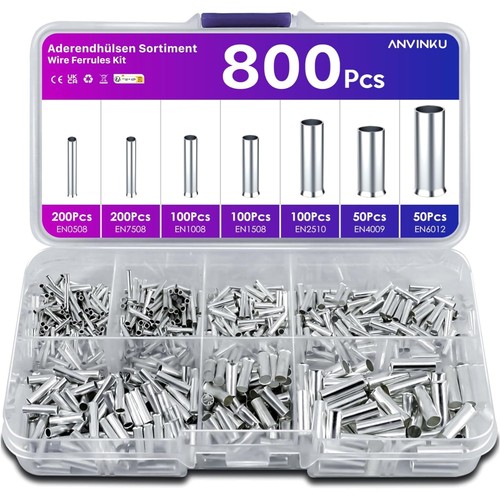 Aderendhülsen set 800 stück - aderendhülsen,