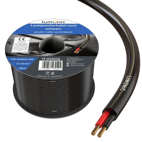 100m lautsprecherkabel rund - 100m,
